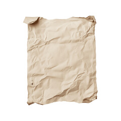 Obraz premium Crumpled brown paper with textured, uneven surface and visible creases