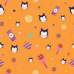 Halloween Drecula cat fabric