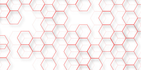 Fototapeta premium Geometric abstract hexagon technology background.. Abstract honeycomb background.. Vector illustration of hexagons pattern, Creative idea for medical technology or science design. 
