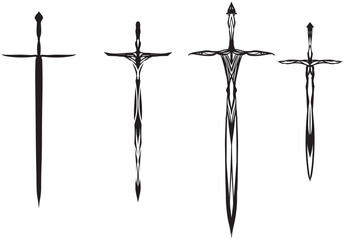 かっこいい剣のイラスト素材セット