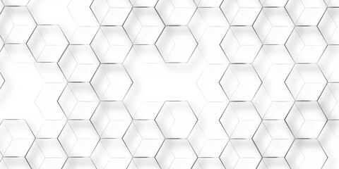 Naklejka premium Geometric abstract hexagon technology background.. Abstract honeycomb background.. Vector illustration of hexagons pattern, Creative idea for medical technology or science design. 