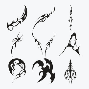 set of cyber sigilism tattoo