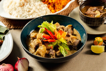 Ramadan Hari Raya Authentic Malay Style Curry Kumar Chicken Dish from Malaysia Cuisine