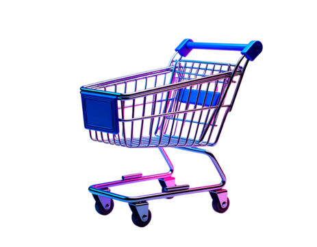 shopping cart isolated on white