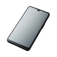 Modern smartphone with a blank screen on a dark background