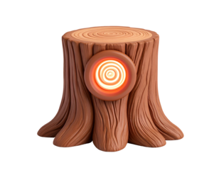 3D Tree Stump Illustration
