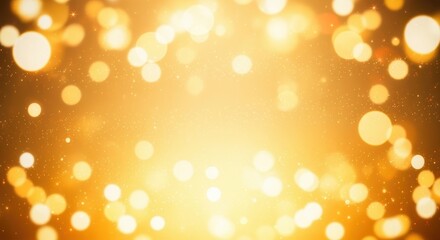 Golden Bokeh: An abstract scene of shimmering golden bokeh circles, creating a radiant and celebratory atmosphere, suitable for backgrounds or design elements. 