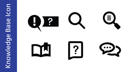  FAQ & Knowledge Base Icons – Customer Help Vector Pack