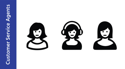 Customer Service Agents Icon Collections