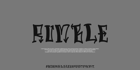Obraz premium Alphabet Graffiti Original Handwritten Art Work Font With Rough Texture, Grunge style, Uppercase ,Design for urban,movie,film,sport,clothing,band music.Vector illustration