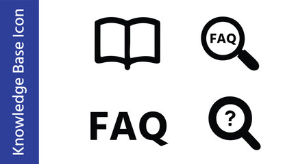  FAQ & Knowledge Base Icons – Customer Help Vector Pack