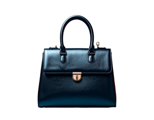 black leather handbag