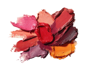 Lipstick swatches in various shades