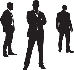 Businessman Silhouette Standing – Vector/Illustration Concept