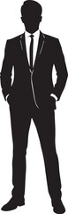 Businessman Silhouette Standing – Vector/Illustration Concept