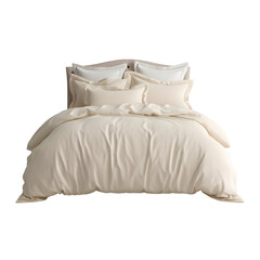 Cream colored linen bedding set