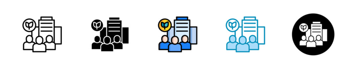 Social Enterprise  Icon Set Multiple Style Collection