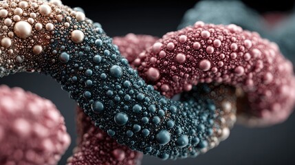 Intricate, intertwined, textured forms