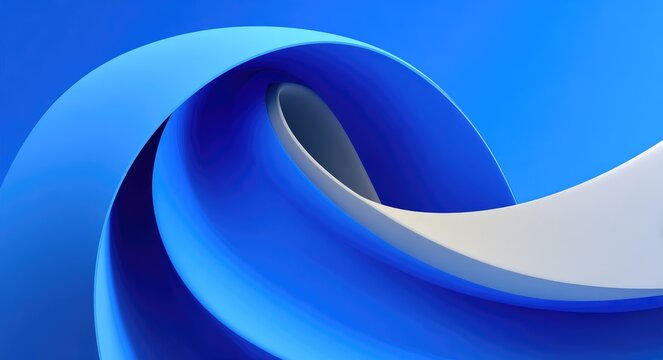 Abstract swirling blue and white forms (1) - Powered by Adobe