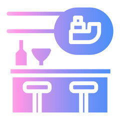 cruise ship Gradient icon