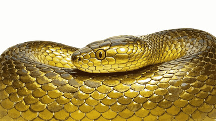 Obraz premium Scales and Wash yellow snake isolated watercolor vector illustration svg