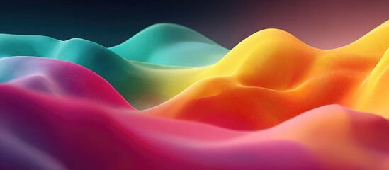 Fototapeta premium Abstract rainbow flowing shapes