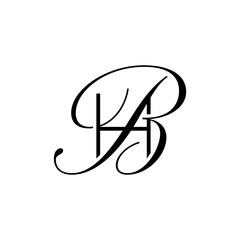 initial letter h with b script logo