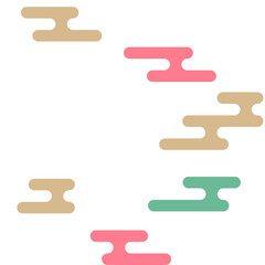 日本の伝統的な紋様（文様）素材。工霞のシームレスな和風デザイン素材