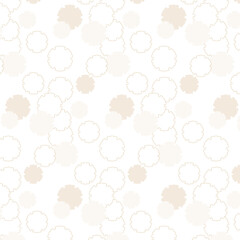 日本の伝統的な紋様素材。雪輪紋のシームレスな和風デザイン素材。