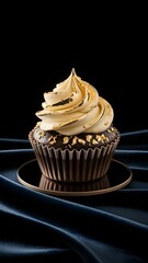 super luxury cupcake on a table in a restaurant