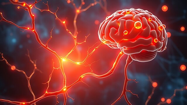 A human head exploding with chaotic wires, symbolizing sensory overload and mental strain.