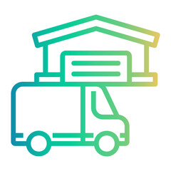 dock Line Gradient Icon