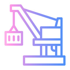 dock Line Gradient Icon