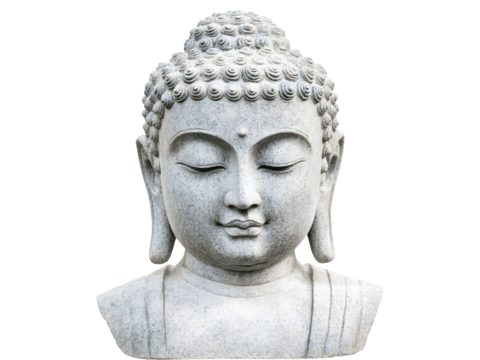 Buddha statue with serene expression in a classic meditative pose