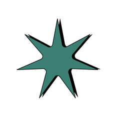 Retro futuristic Y2K stars. Vector illustration. 