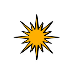 Retro futuristic Y2K stars. Vector illustration. 