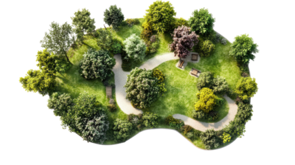 tree site plan on white background