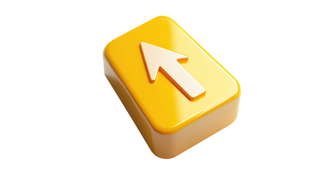 upload sign digital render on white background