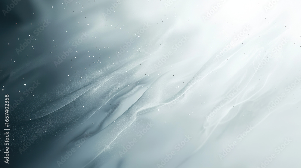 Wall mural a white background with particles or elements randomly drifting in space.