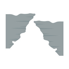Fototapeta premium Cartoon steep cliff vector illustration