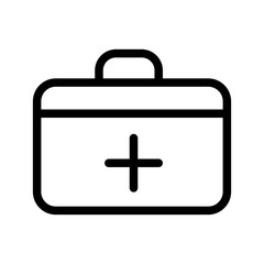 Obraz premium first aid kit line icon