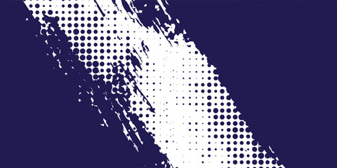 Dots halftone white and blue color pattern gradient grunge texture background. Dots pop art comics sport style