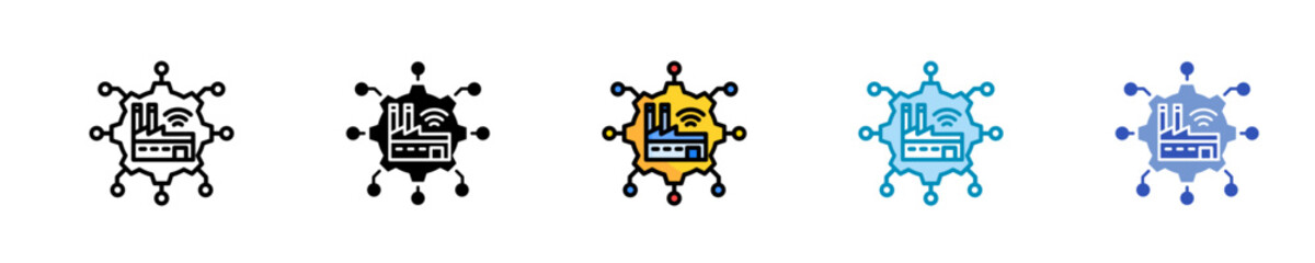 Smart Technology Integration  Icon Set Multiple Style Collection