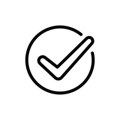 Check box icon with correct, accept checkmark icons tick box checked. Approve symbol.