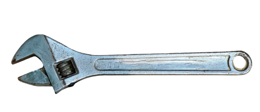Wrench PNG – Essential Hand Tool Element for Mechanical, Construction, and Industrial Designs