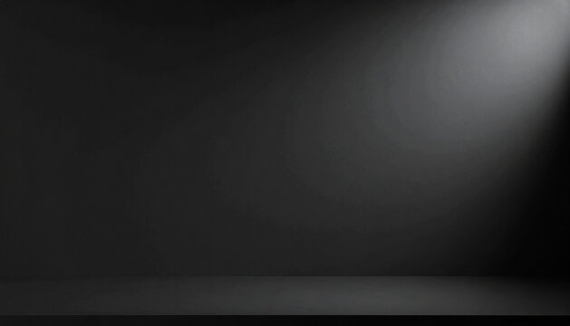 Matte black background with dramatic lighting from the side