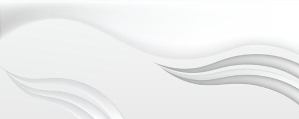 Obraz premium Vector gray line background curve element with white space for text and message design, overlapping layers, vector