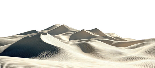 Vast, undulating sand dunes stretch across the landscape
