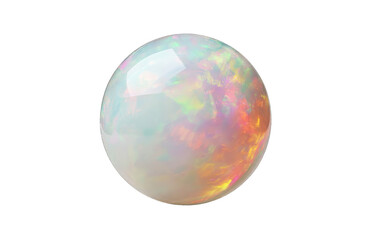 Round, opal gemstone, vibrant colors