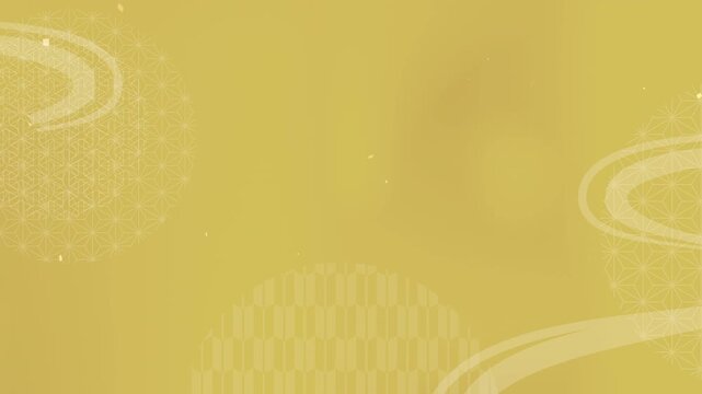 円形の和柄が揺れ動く和風な背景